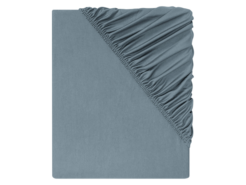 Livarno home Žerzejové napínací prostěradlo, 180–200 x 200 cm (modrá)