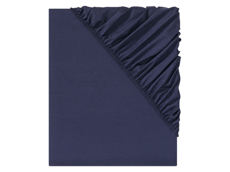 Livarno home Napínací prostěradlo z mikrovlákna Renforcé, 90-100 x 200 cm (navy modrá)