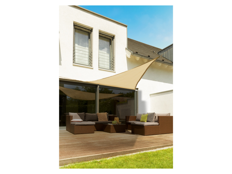 Livarno home Ochranná plachta proti slunci (trojúhelníková, béžová)