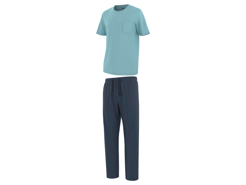Livergy® Pánské pyžamo (pruhy/modrá, XXL (60/62))