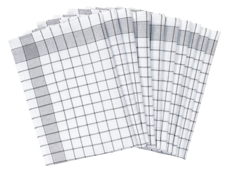 Livarno home Kuchyňské utěrky, 50 x 70 cm (šedá)