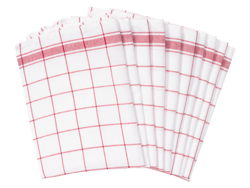 Livarno home Kuchyňské utěrky, 50 x 70 cm (červená)