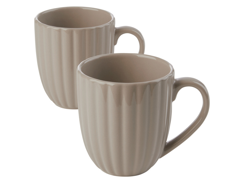 Livarno home Sada talířů / misek / hrnků, 2dílná (hrnek, béžová)