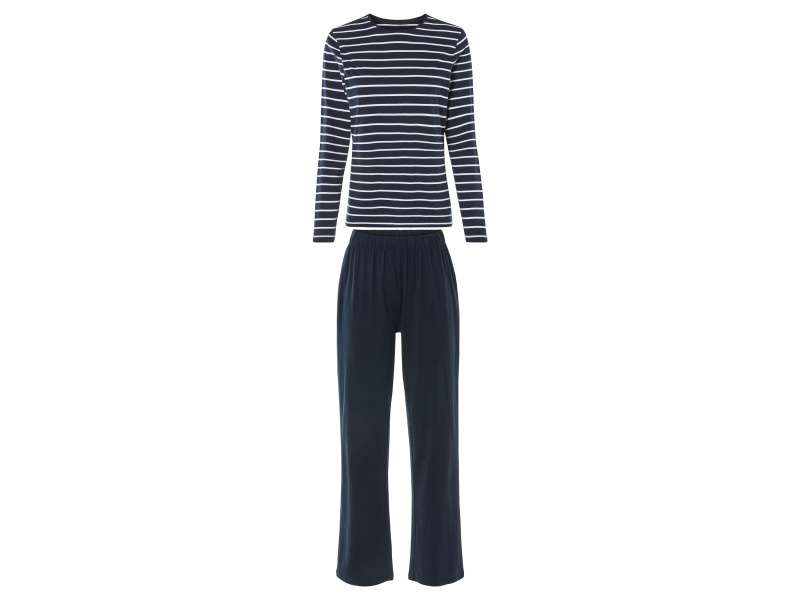 esmara® Dámské pyžamo (navy modrá / pruhovaná, XS (32/34))