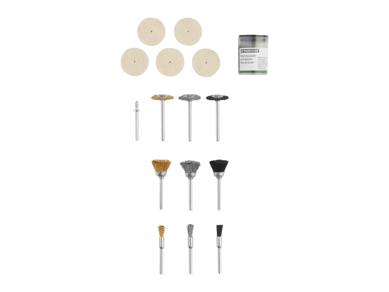 Parkside® Příslušenství k multibrusce (sada brusných kartáčů a lešticích kotoučů)
