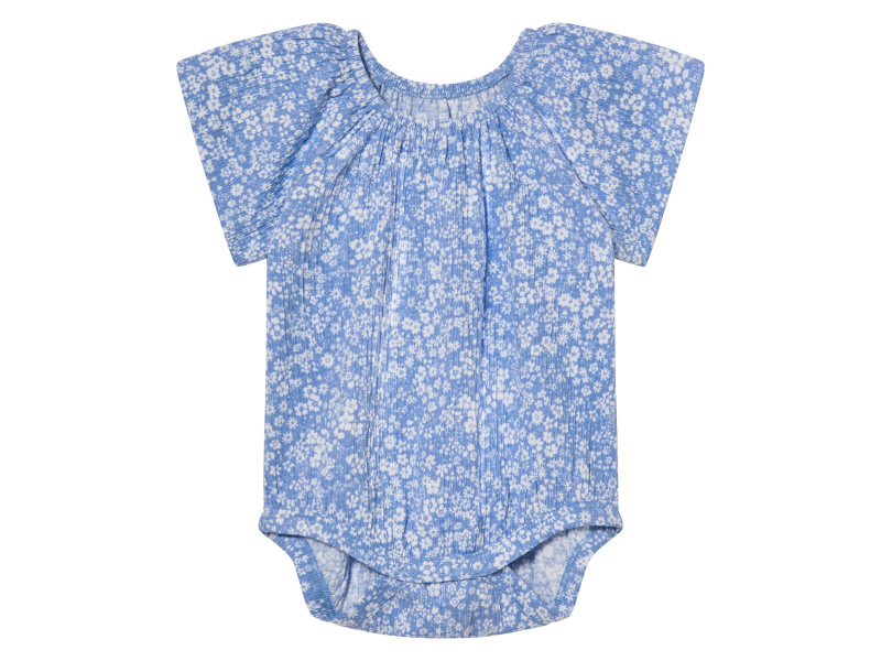 lupilu® Dívčí body s BIO bavlnou (modrá květina, 50/56)