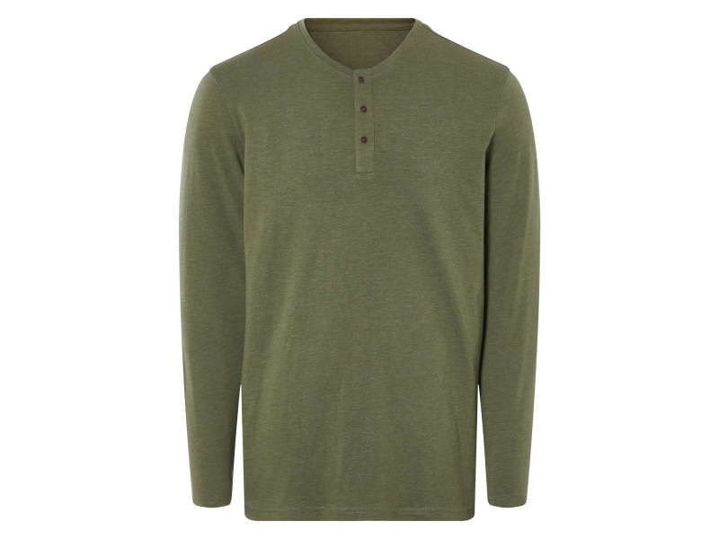 Livergy® Pánské triko s dlouhými rukávy (zelená, XL (56/58))