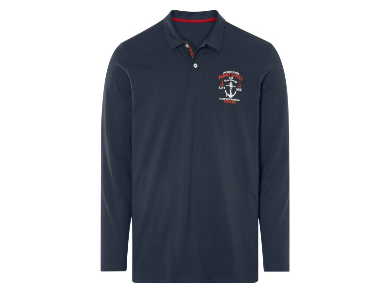 Livergy® Pánské polotriko s dlouhými rukávy (navy modrá, L (52/54))