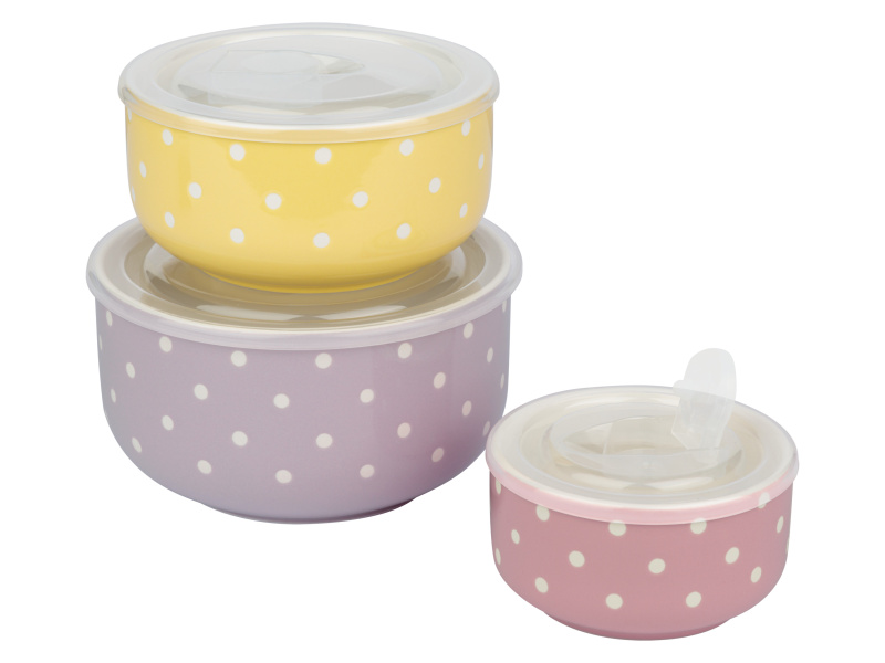 Livarno home Sada porcelánových misek, 3dílná (barevná)