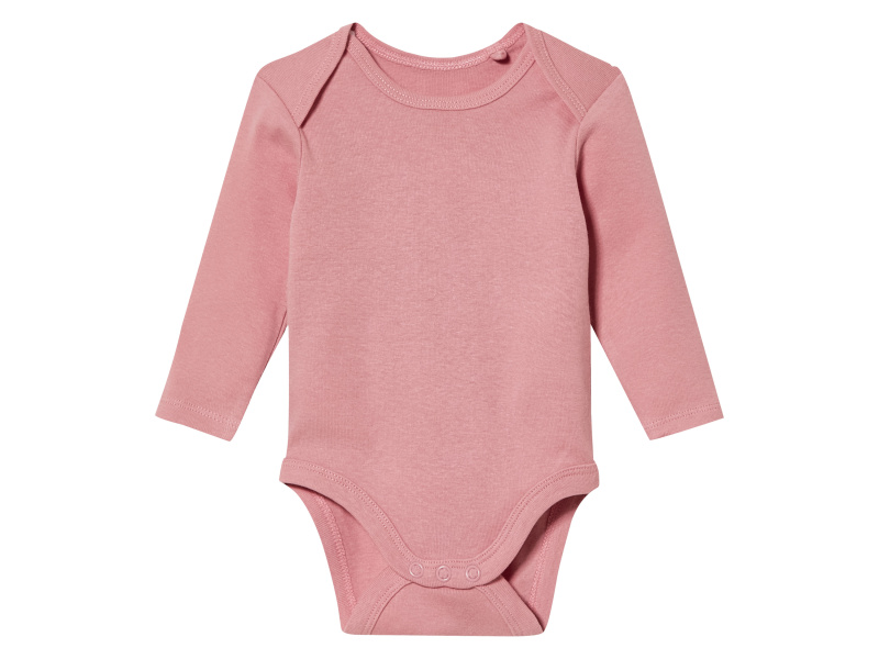 lupilu® Dětské body s dlouhými rukávy z merino vlny a hedvábí (86/92, světle růžová)