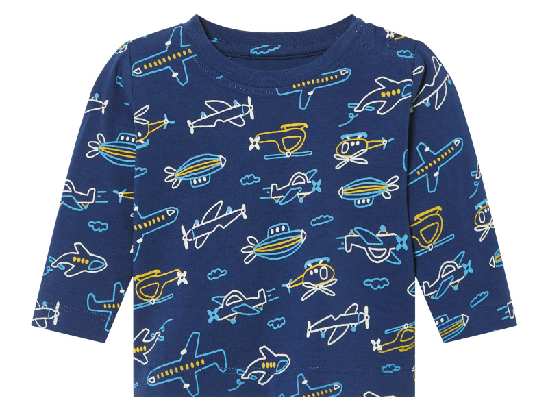 lupilu® Chlapecké triko s dlouhými rukávy s BIO bavlnou (navy modrá, 74/80)