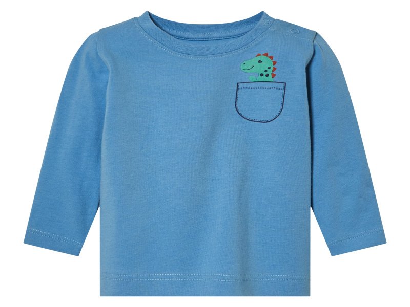 lupilu® Chlapecké triko s dlouhými rukávy s BIO bavlnou (modrá, 50/56)