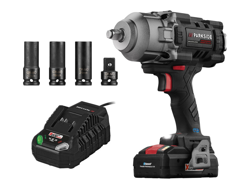 Parkside Performance® Sada s aku rázovým utahovákem 1/2″ Passp 20-Li C4