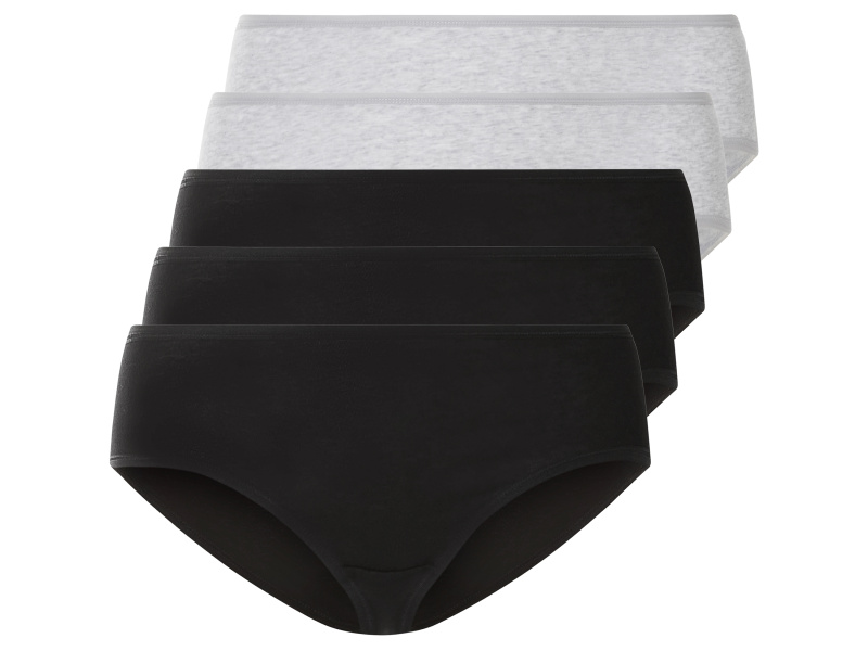 esmara® Dámské kalhotky Xxl, 5 kusů (černá/šedá, XXL (52-54))