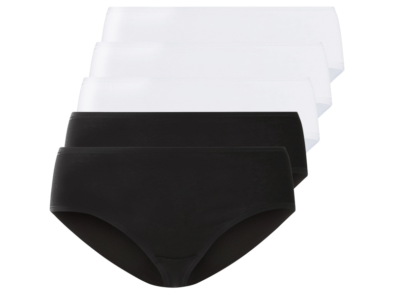 esmara® Dámské kalhotky Xxl, 5 kusů (černá/bílá, 3XL (56/58))