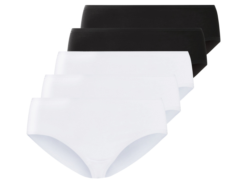 esmara® Dámské kalhotky Xxl, 5 kusů (Xxl (52-54), černá/bílá)