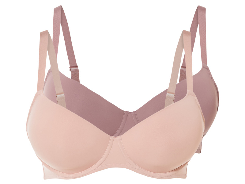 esmara® Dámská podprsenka Xxl, 2 kusy (starorůžová/světle růžová, 90E)