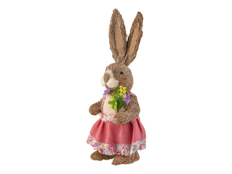Livarno home Dekorativní velikonoční zajíc, 41 cm (světle růžová)