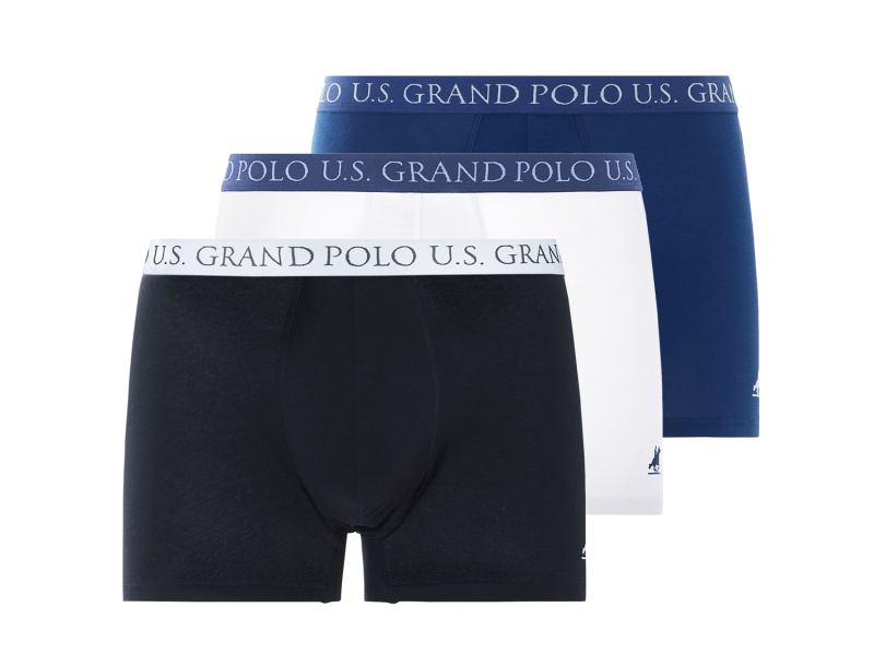 Livergy® Pánské boxerky, 3 kusy (bílá / námořnická modrá / modrá, 7/Xl)