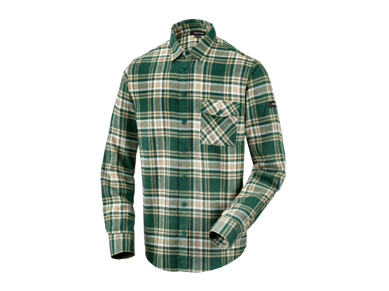 Parkside® Pánská flanelová košile (zelená/kostkovaná, L)