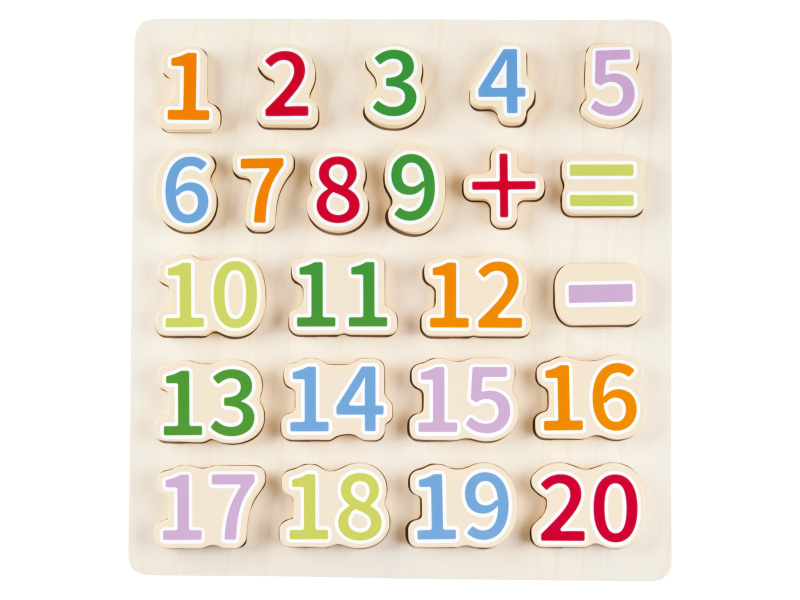 Playtive Dřevěné puzzle (puzzle s čísly)