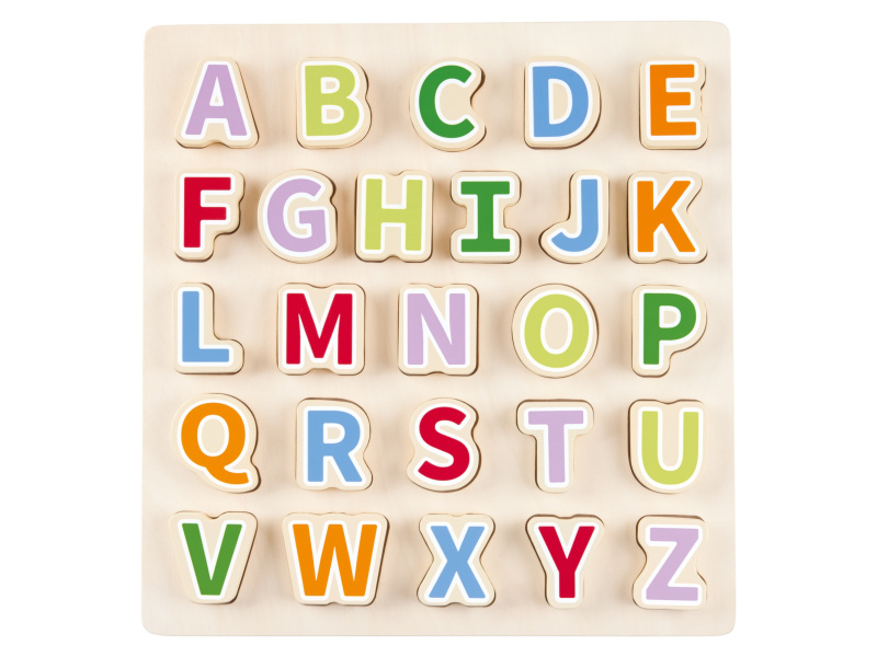 Playtive Dřevěné puzzle (puzzle s písmeny)