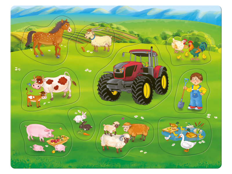 Playtive Puzzle, 2 kusy (první počítání / farma)