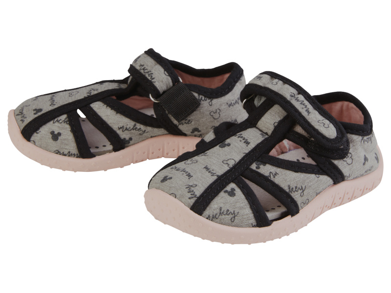 Dívčí domácí obuv (šedá/růžová, 25)