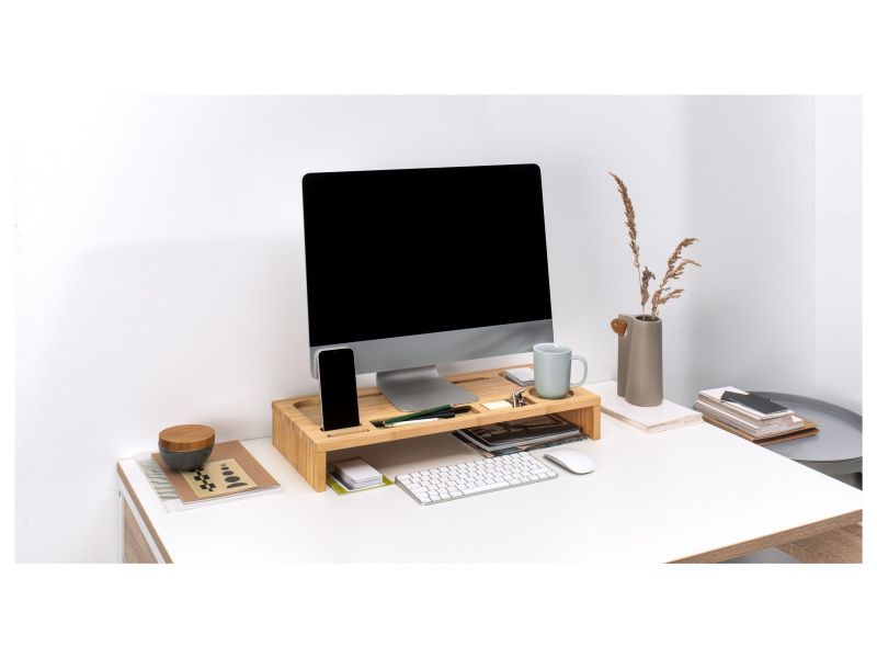 Livarno home Bambusový organizér pod monitor