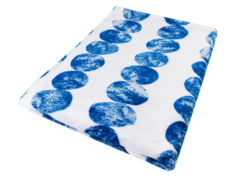 Livarno home Hebká deka, 130 x 170 cm (modré tečky)
