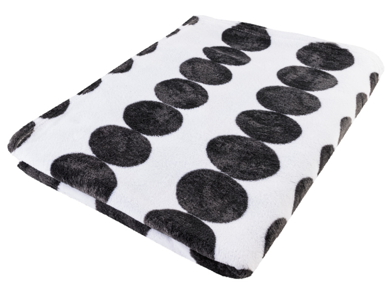 Livarno home Hebká deka, 130 x 170 cm (černé tečky)