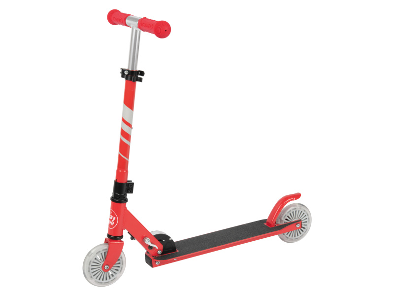 Playtive Dětská koloběžka / trojkoloběžka s LED kolečky (červená koloběžka)