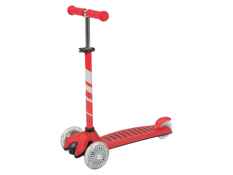 Playtive Dětská koloběžka / trojkoloběžka s LED kolečky (červená trojkoloběžka)