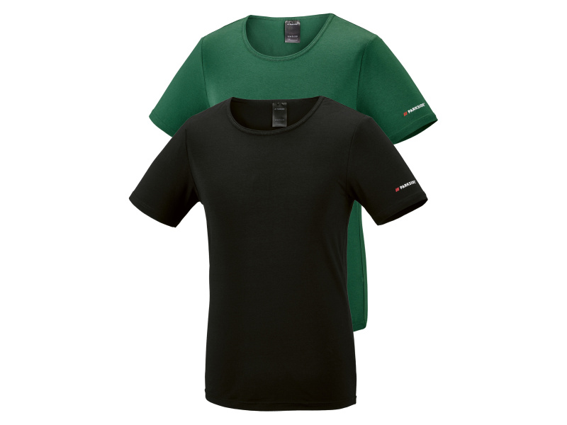 Parkside® Pánské spodní triko, 2 kusy (černá/zelená, 7/Xl)