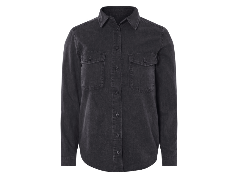 esmara® Dámská džínová košile (tmavě šedá, 36)