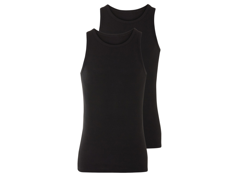 Livergy® Pánský nátělník, 2 kusy (černá, 5/M)