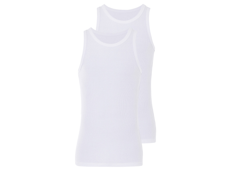 Livergy® Pánský nátělník, 2 kusy (bílá, 7/Xl)