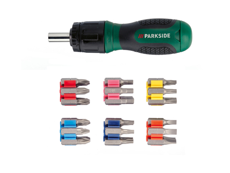 Parkside® Sada bitů s ráčnovým šroubovákem Psrb 31 A1