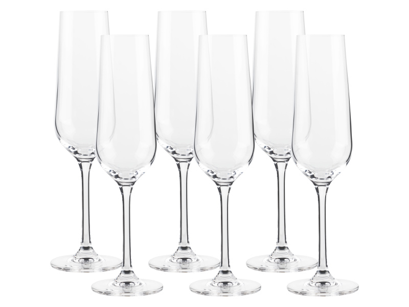 Livarno home Sklenice na sekt / Sklenice na bílé víno / Sklenice na červené víno / Sklenice na vodu (sklenice na sekt)