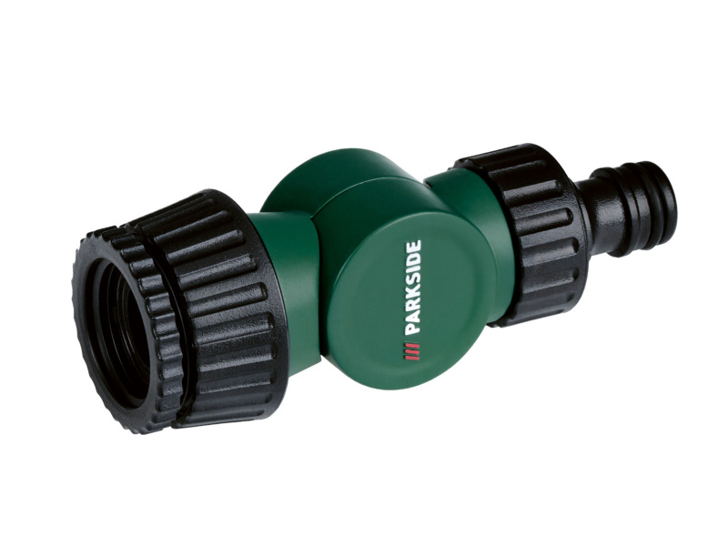 Parkside® Přípojka na vodovodní kohoutek / Regulační ventil / Hadicová přípojka s řídicím ventilem / Spojka se škrticí klapkou (přípojka na vodovodní
