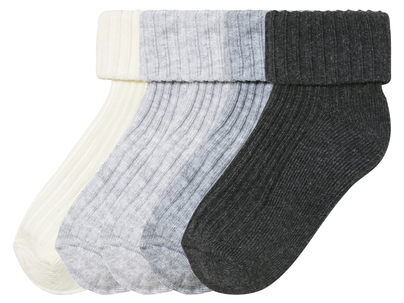 lupilu® Dětské ponožky s BIO bavlnou, 5 párů (11-14, šedá/černá/bílá)