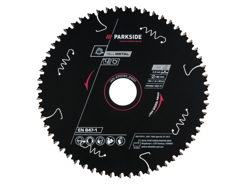 Parkside Performance® Pilový kotouč pro ruční okružní pilu Ppksbs A1 (hliník)