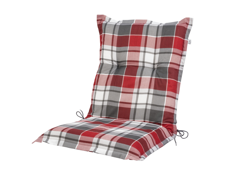 Livarno home Potah na židli Valencia/Miami, 100 x 50 x 8 cm (check/bordeaux)