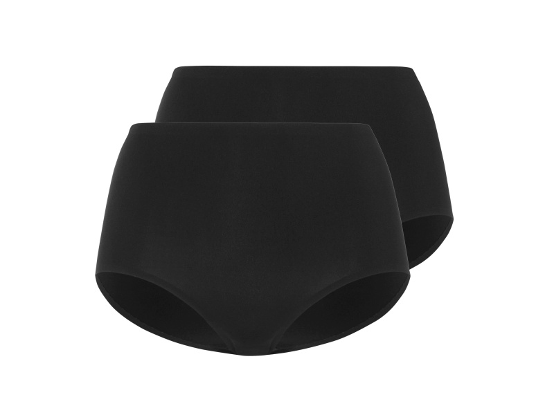 esmara® Dámské bezešvé kalhotky, 2 kusy (černá, S(36/38))