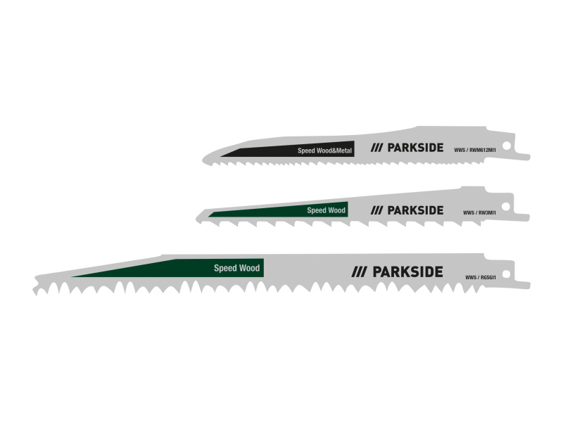 Parkside® Sada pilových listů Pfsz 3 B1, 3dílná (dřevo / surové dřevo)