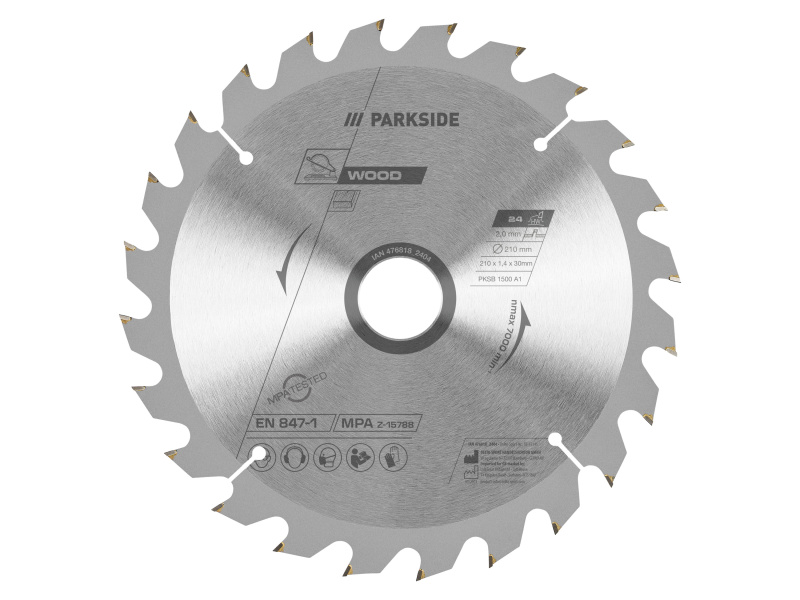 Parkside® Pilový kotouč Pksb 1500 A1 (dřevo 24 zubů)
