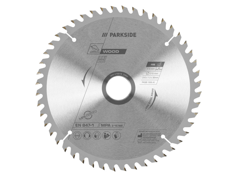 Parkside® Pilový kotouč Pksb 1500 A1 (dřevo 48 zubů)