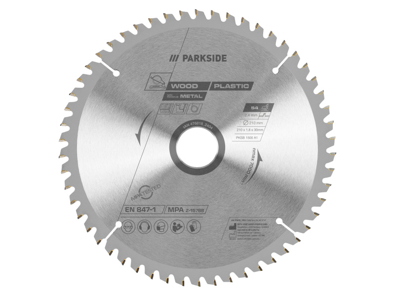Parkside® Pilový kotouč Pksb 1500 A1 (univerzální kotouč, 54 zubů)