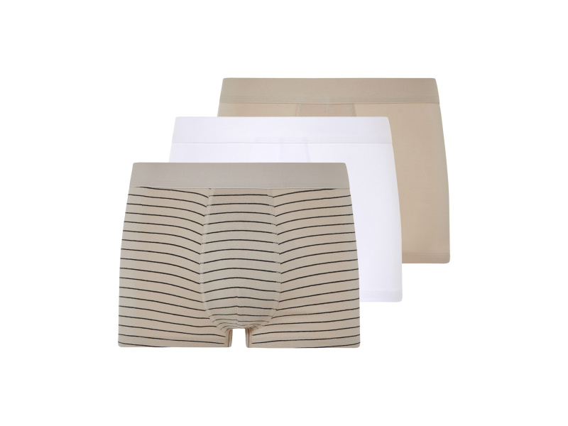Livergy® Pánské boxerky, 3 kusy (béžová/bílá, 7/Xl)