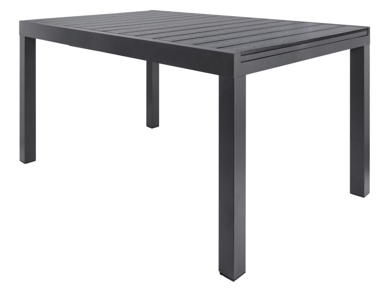 Livarno home Hliníkový rozkládací stůl Miami, 140–200 x 90 cm, antracitová